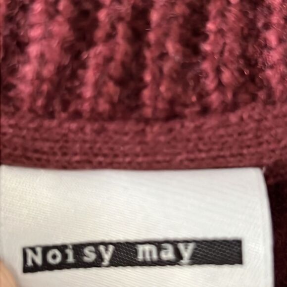 Noisy May Burgundy Crew Neck Sweater Size M - Picture 7 of 10